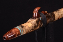 Buckeye Burl Native American Flute, Minor, Mid A-4, #G36K